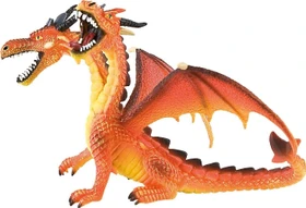 Bullyland Figurine World - Fantasy - Drache mit 2 Koepfen orange