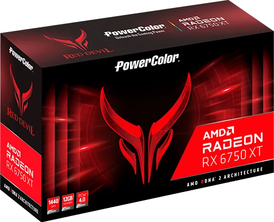 PowerColor Red Devil Radeon RX 6750 XT, 12GB GDDR6, HDMI, 3x DP