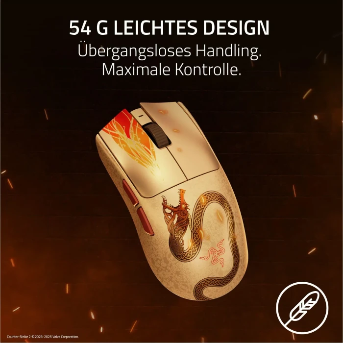 Razer Viper V3 Pro Counter-Strike 2 Dragon Lore Edition gold/rot, USB