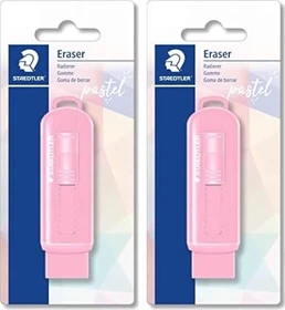 Staedtler Radierer mit Kunststoffhülse pastell, versch. Farben, versch. Farben