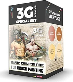 AK-Interactive 3rd Gen Acrylic Colors Wargame Color Set Basic Skin Colors Farbset, 4-tlg.