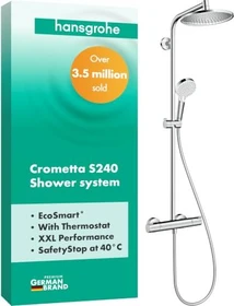 Hansgrohe Crometta S Showerpipe 240 1jet EcoSmart Thermostat Duschsystem chrom
