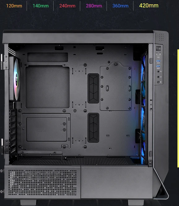 Thermaltake Ceres 500 TG ARGB, schwarz, Glasfenster