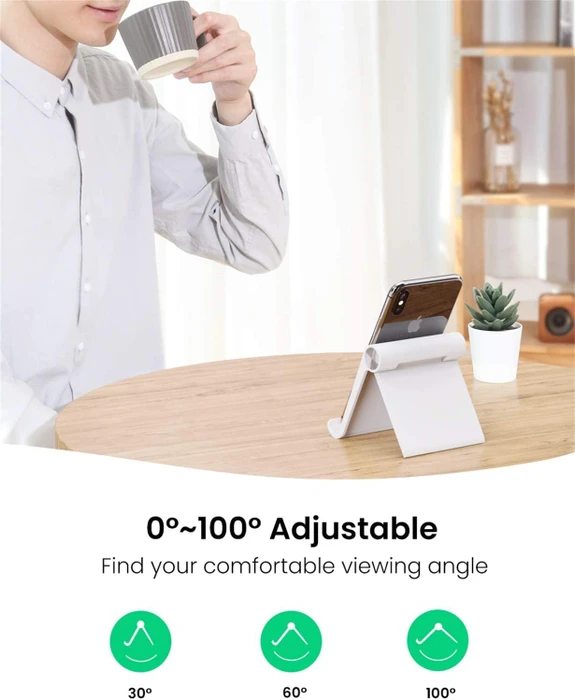 Ugreen Multi Angle Desk Tablet Stand, Tablet-Stand 4-12", weiß