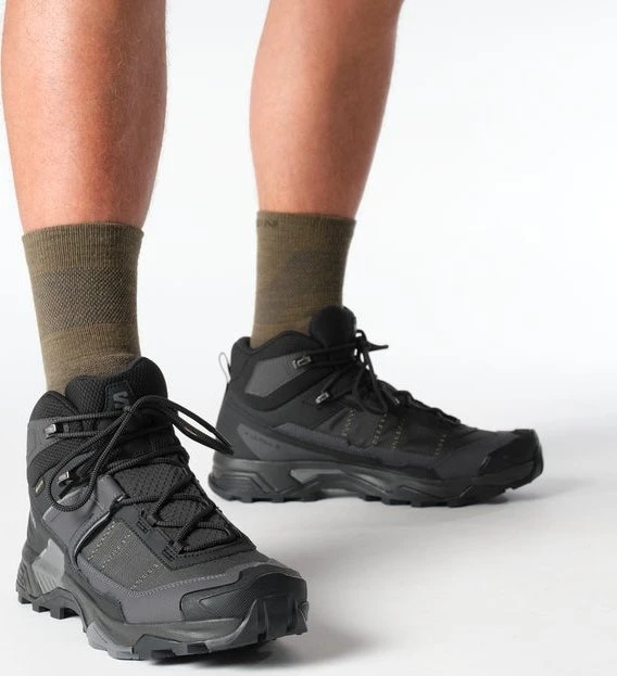Salomon X Ultra 5 Mid GTX black/asphalt/castlerock (Herren)