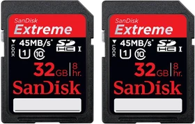 SanDisk Extreme R45/W45 32GB, UHS-I, Class 10, 2er-Pack