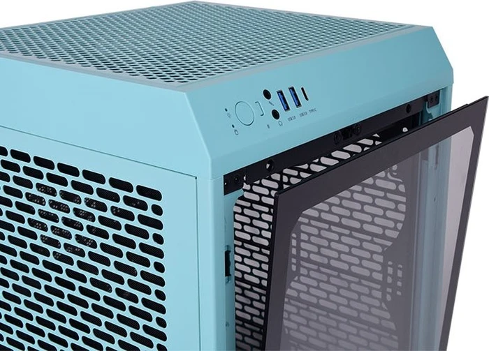 Thermaltake The Tower 200 Turquoise, türkis, Glasfenster, Mini-ITX