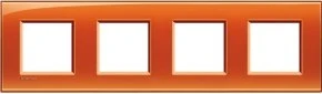 Bticino Livinglight Abdeckrahmen 4-fach, orange