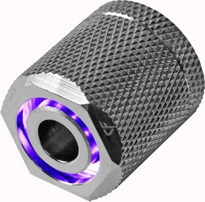Nanoxia LED Fitting G1/4" auf 16/13mm, UV beleuchtet, vernickelt