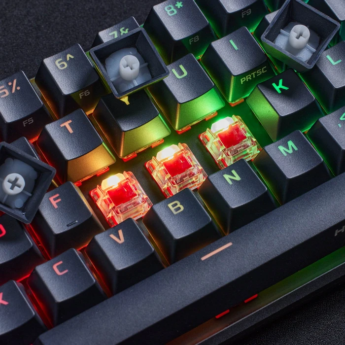 HP HyperX Alloy Origins 65, LEDs RGB, HyperX AQUA, USB, US