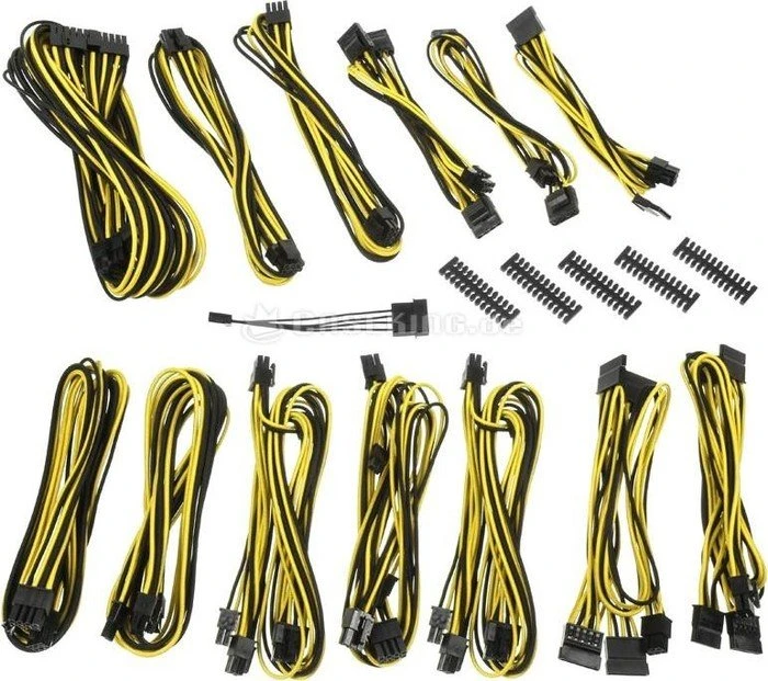 BitFenix Alchemy 2.0 SSC-Series Kabel Kit für Netzteile, schwarz/gelb