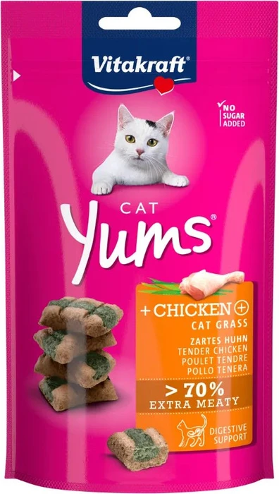 Vitakraft Cat Yums, mit Huhn und Katzengras, 40g