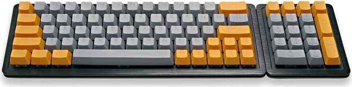 Mountain Mineral Keycap Set, Kunststoff (PBT) Double-Shot, orange/grau, 113 Tasten (104+9), ANSI-US
