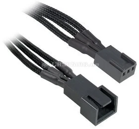 BitFenix 3-Pin Verlängerung, sleeved, 90cm, schwarz