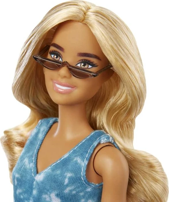 Mattel Barbie - Fashionistas Puppe blond im Tie-Dye-Kleid