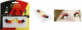 Falsche Wimpern Deutschland schwarz-rot-gold, 2 Stück