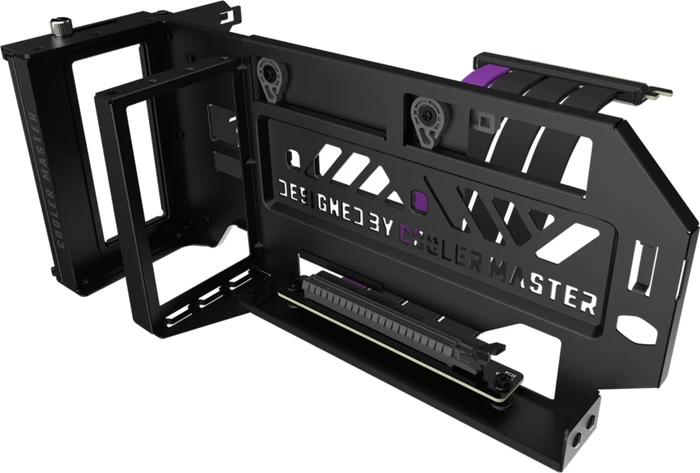 Cooler Master Vertical Graphics Card Holder Kit V3 Riser Card, inkl. PCI-Slot Blende, gewinkelt, PCIe 4.0, 165mm, schwarz