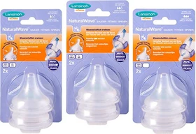 Lansinoh NaturalWave Trinksauger Gr.L, 6+M, 2 Stück