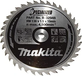 Makita Specialized Kreissägeblatt 36Z, 136x1.5x10mm, 1 Stück