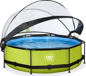Exit Toys Lime Frame Pool mit Filterpumpe und Abdeckung rund 300x76cm