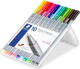 Staedtler triplus fineliner 334 0.3mm sortiert, 10er-Set, Box