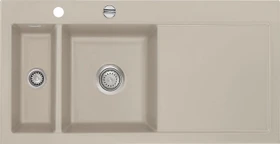 systemceram Mera 100 F Einbau Becken links mit Ablauffernbedienung fango