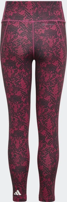 adidas Aeroready Animal-Print Optime High-Rise Pocket Hose 7/8 semi lucid fuchsia/carbon/white (Junior)