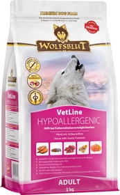 Wolfsblut VetLine, Hypoallergenic, mit Pferd und Süßkartoffeln, 8kg (4x 2kg)