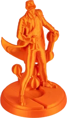 Polymaker PolyLite Silk PLA, orange, Spule, 1.75mm, 1.00kg