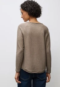 Street One Soft Melange Shirt langarm silk brown mel. (Damen)