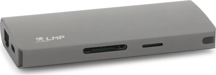LMP USB-C Travel Dock, 9-Port, USB-C 3.0 [Stecker], space gray