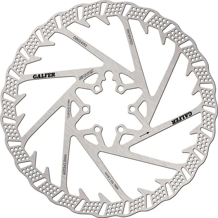 Galfer Fixed Disc Shark 6-Loch 2mm Bremsscheibe 203mm