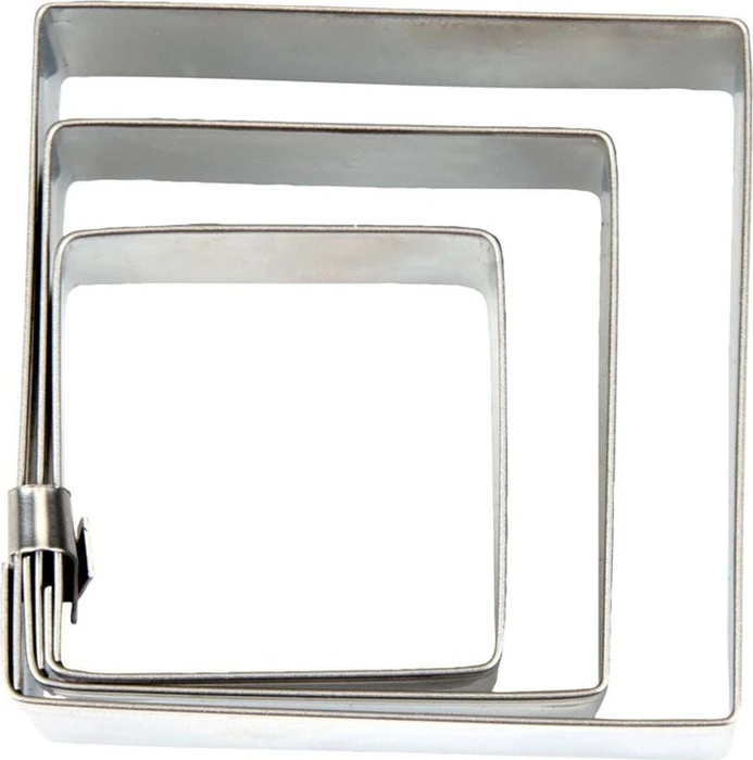 Städter Terrassen-Ausstecher Quadrat Glatt Set, 3-tlg.