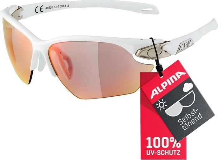 Alpina Twist Five S HR QV white matt-silver/quattro varioflex mirror-rainbow