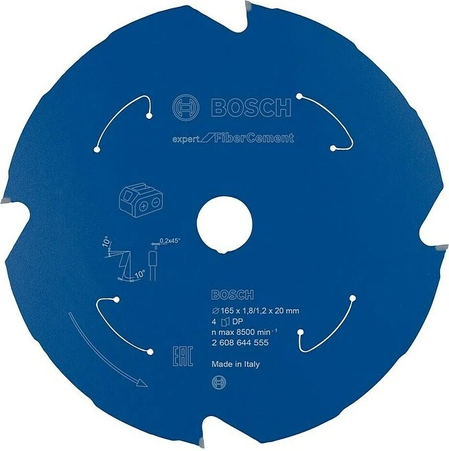 Bosch Professional Expert for Fiber Cement Kreissägeblatt 4Z, 165x1.2x20mm, 1 Stück