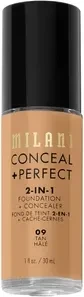 Milani Conceal + Perfect 2-in-1 Foundation + Concealer 09 tan, 30ml