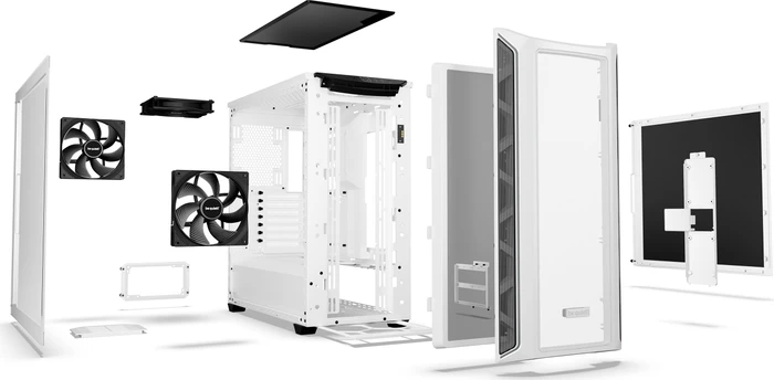 be quiet! Shadow Base 800 DX White, weiß, Glasfenster, schallgedämmt