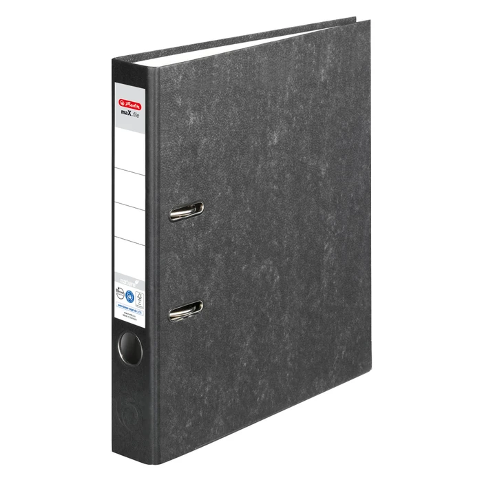 Herlitz maX.file nature Ordner 2-Ring, 50mm, A4, schwarz