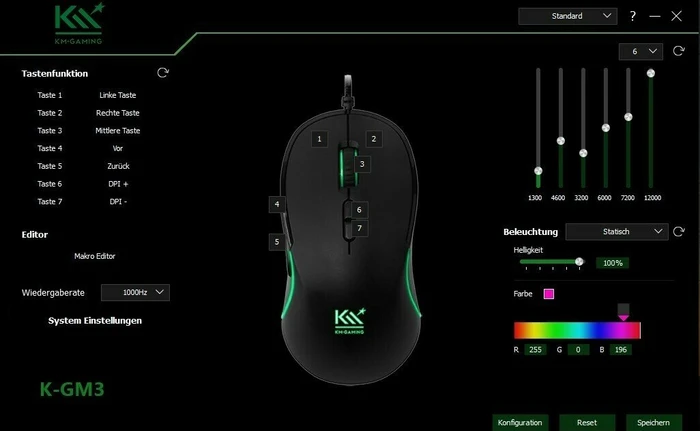 KM-Gaming K-GM3 RGB Gaming Mouse, USB