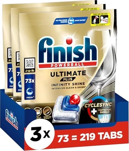 Finish Powerball Ultimate Plus Geschirrspültabs, 73 Stück