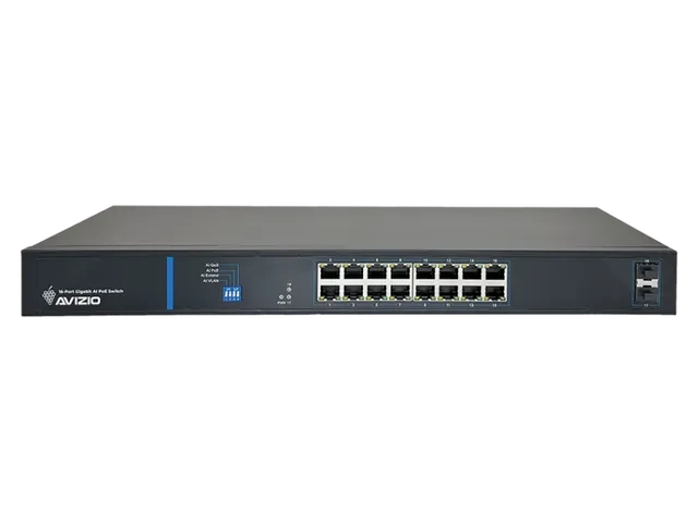 Avizio SU Rackmount Gigabit Switch, 16x RJ-45, 2x SFP, 150W PoE+