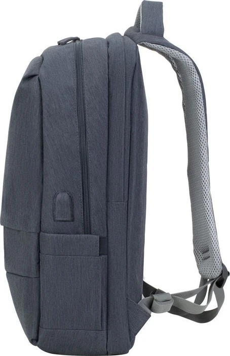 RivaCase Prater anti-theft Laptop Rucksack 17.3", Dark Grey