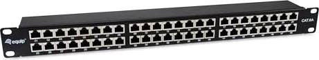Equip Patchpanel Cat6a, geschirmt, 19", 48-Port, 1HE, 19", 1HE, schwarz