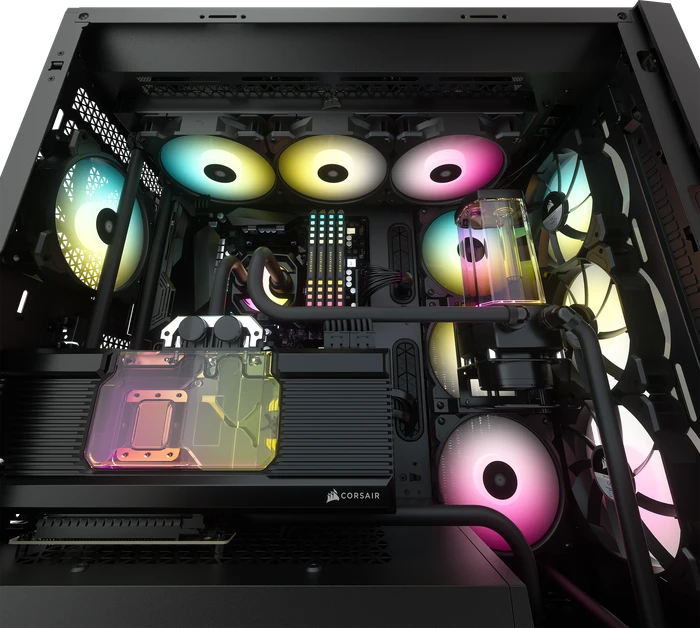Corsair iCue 5000X RGB, schwarz, Glasfenster