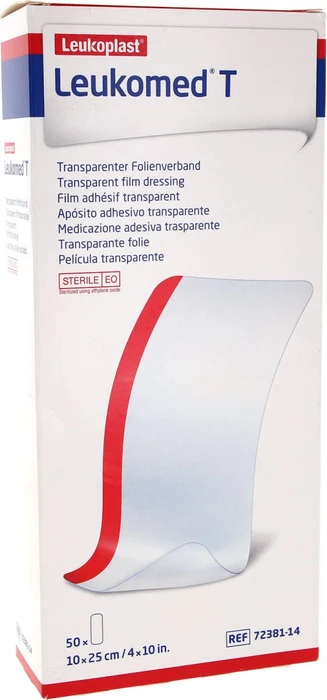 BSN medical Leukomed T Pflaster transparent steril, 10 x 25cm, 50 Stück