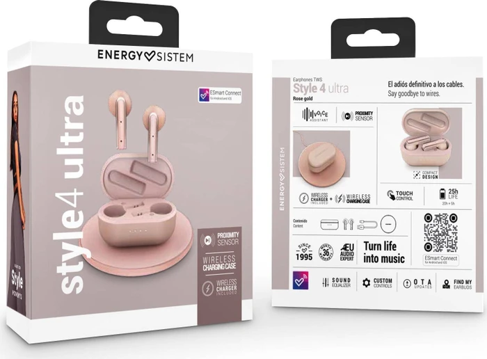 Energy Sistem True Wireless Style 4 Ultra Rose Gold