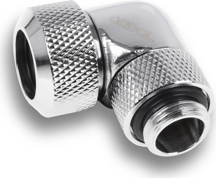 Alphacool Eiszapfen 90° G1/4" auf 13mm HardTube Anschraubtülle, verchromt, 4er-Pack