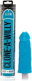 Clone-A-Willy Penis Abdruck-Set Glow Vibrating in the Dark blau