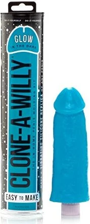 Clone-A-Willy Penis Abdruck-Set Glow Vibrating in the Dark blau