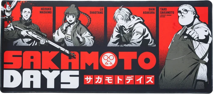 Grupo Erik Editores Sakamoto Days XL Mousepad, 800x350mm, mehrfarbig